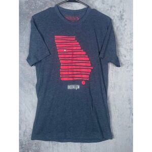 NWT Baseballism Georgia Bats Atlanta Braves T-Shirt Mens Small Navy Blue